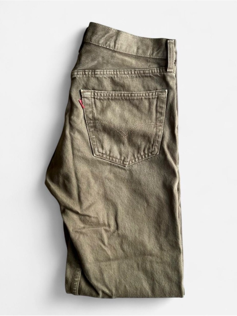 Vintage 90’s Levi's 501 men’s 32x32 Olive Green denim jeans made in USA - Picture 4 of 8
